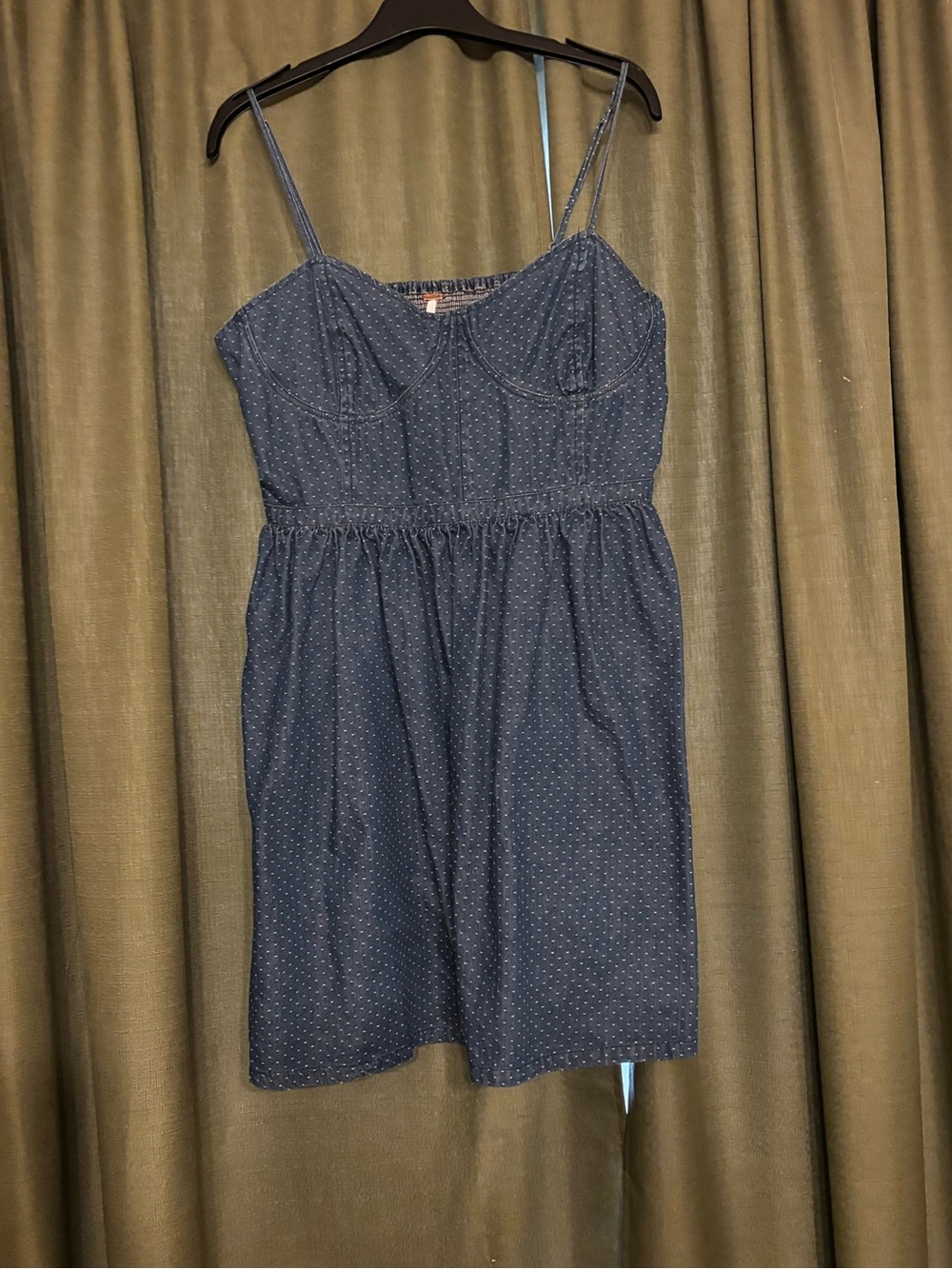Free people denim corset dress
